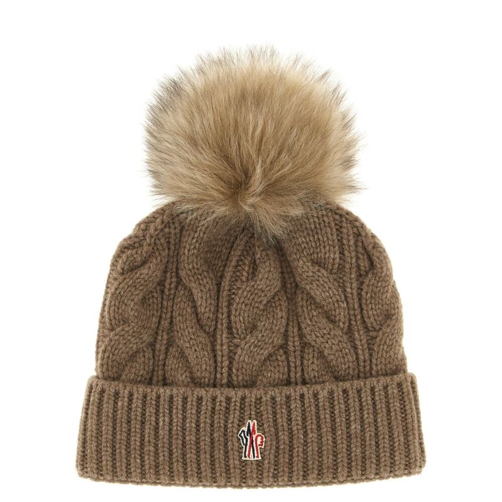 Moncler Grenoble Brown Virgin Wool Women's Beanie